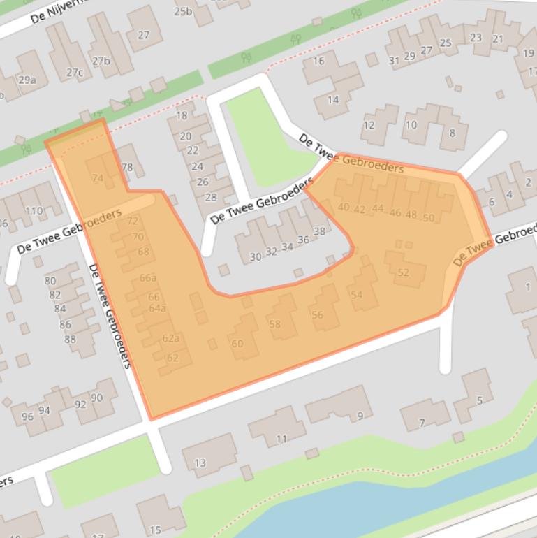 Kaart van postcodegebied 9207CG.