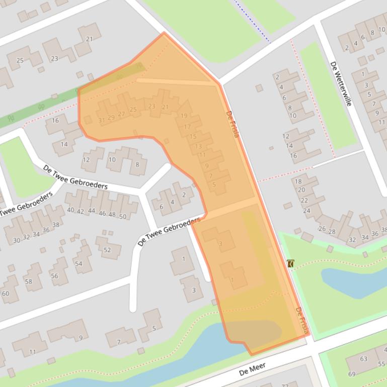 Kaart van postcodegebied 9207CM.