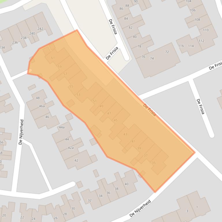 Kaart van postcodegebied 9207CN.