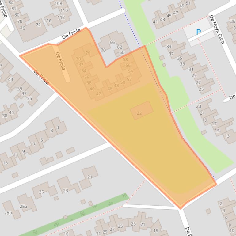 Kaart van postcodegebied 9207CW.