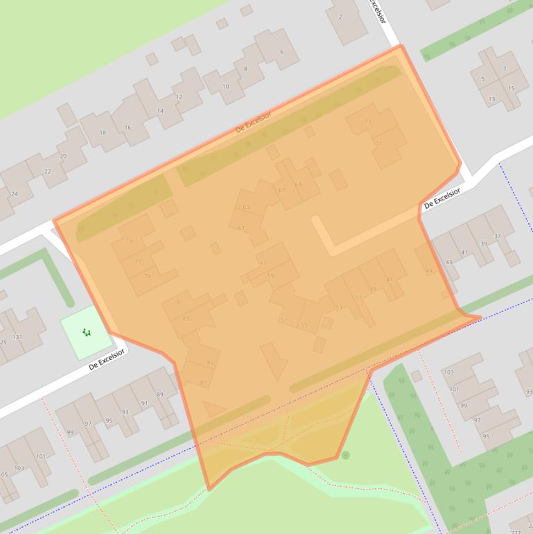 Kaart van postcodegebied 9207DC.