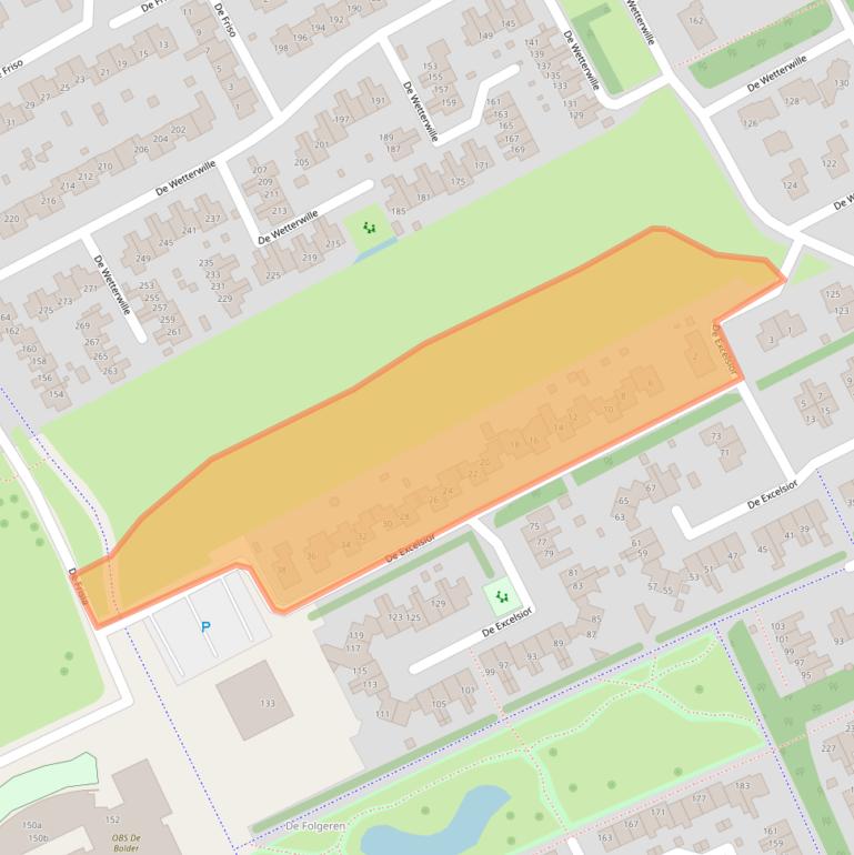 Kaart van postcodegebied 9207DE.