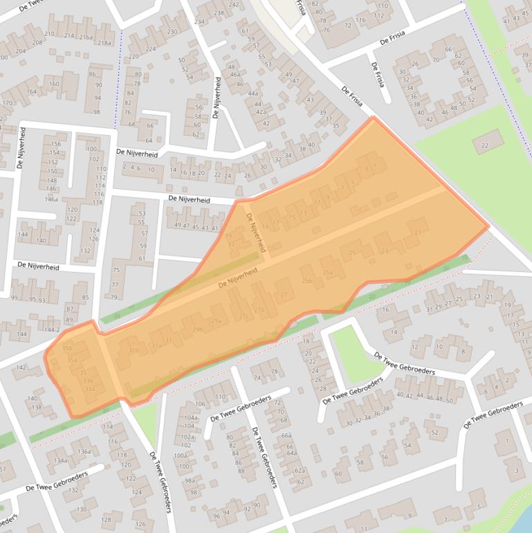 Kaart van postcodegebied 9207DG.