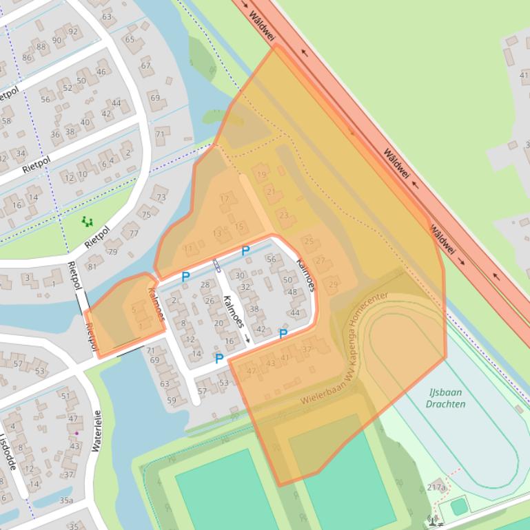Kaart van postcodegebied 9207EA.