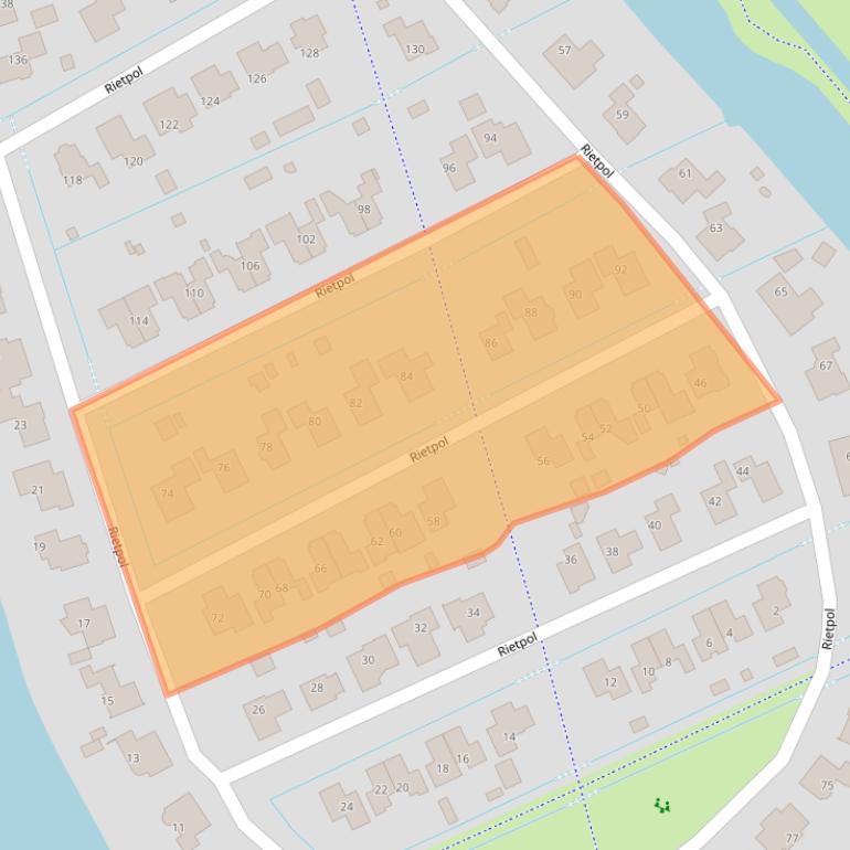 Kaart van postcodegebied 9207EH.