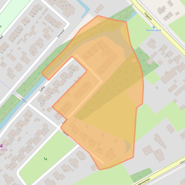 Kaart van postcodegebied 9207GC.