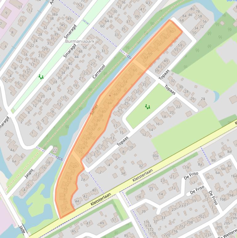 Kaart van postcodegebied 9207GD.