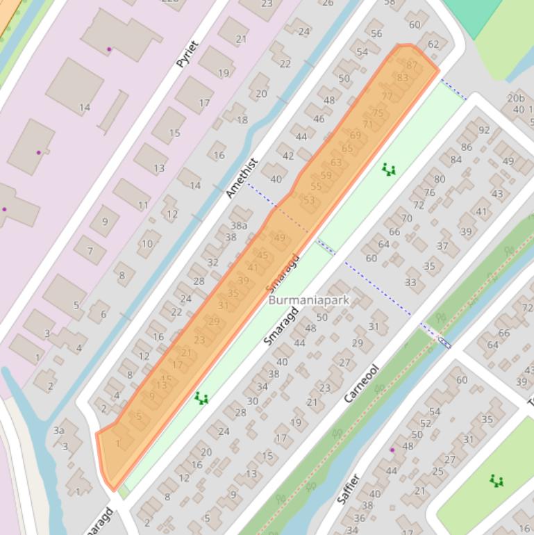 Kaart van postcodegebied 9207GG.