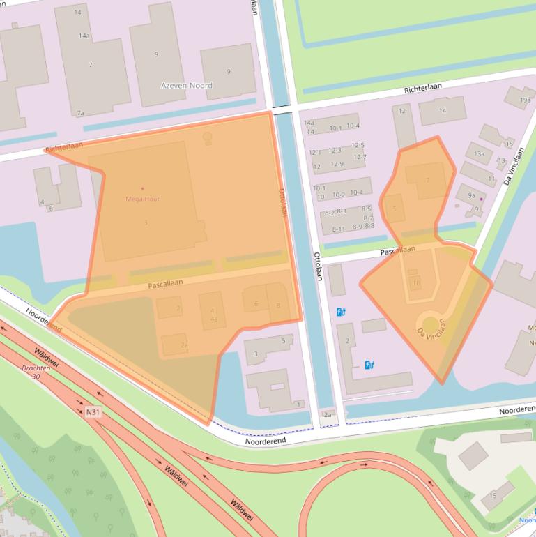 Kaart van postcodegebied 9207JS.