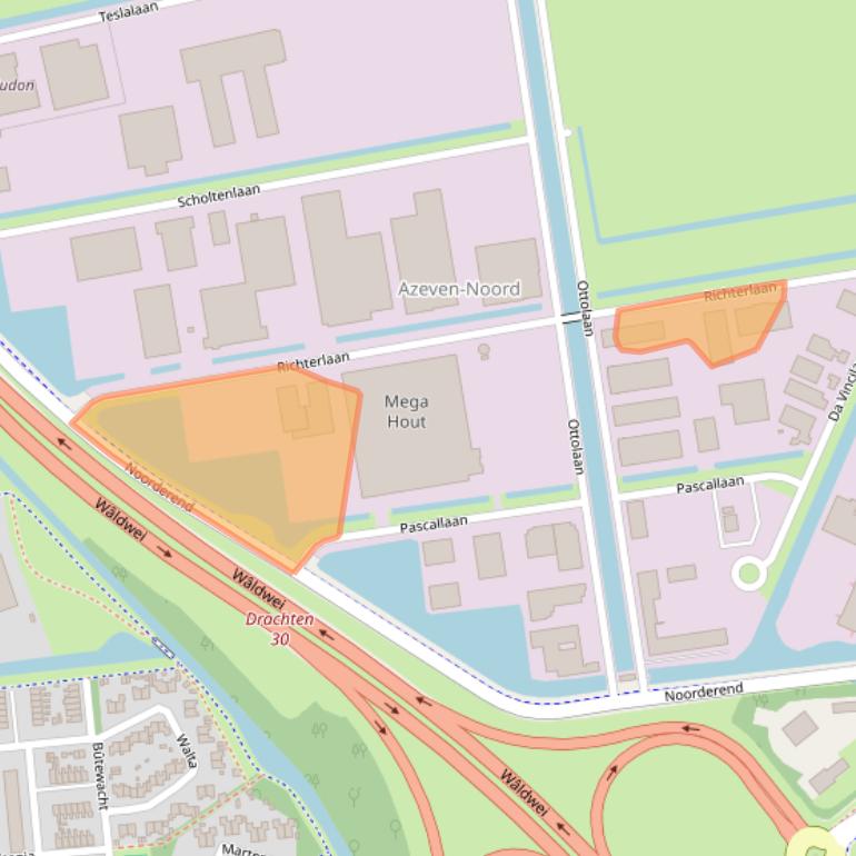 Kaart van postcodegebied 9207JV.