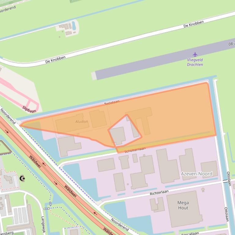 Kaart van postcodegebied 9207JZ.