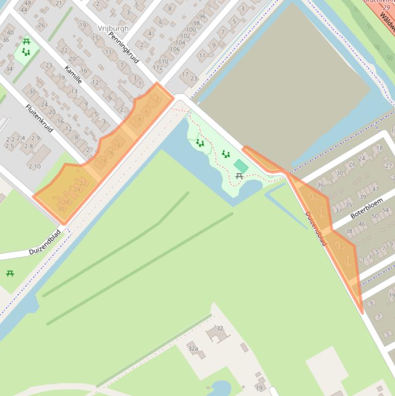 Kaart van postcodegebied 9207KA.