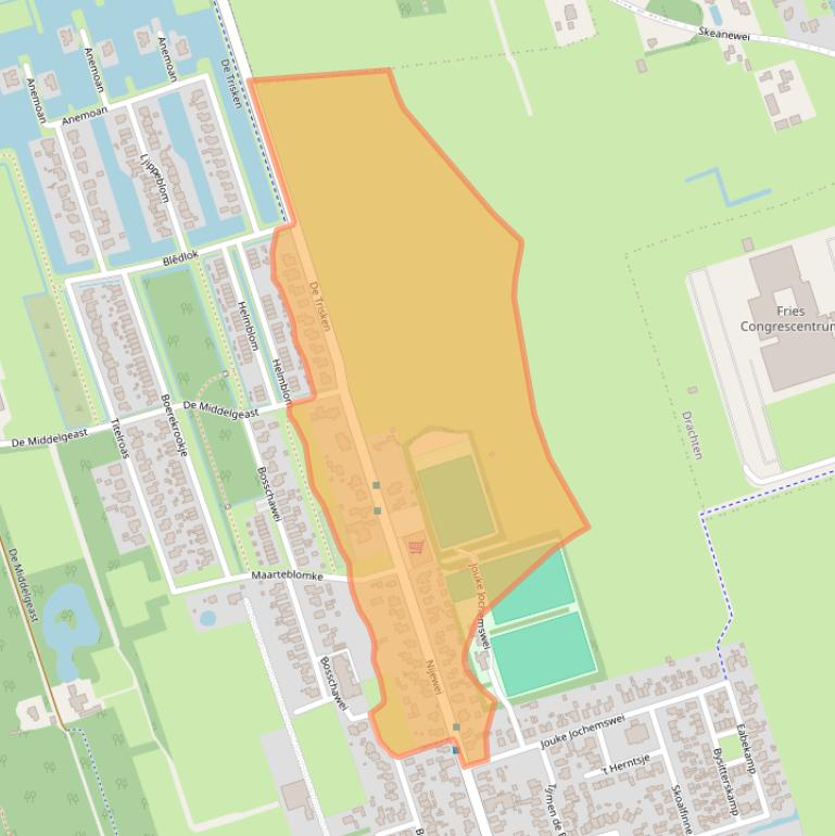 Kaart van postcodegebied 9212PC.