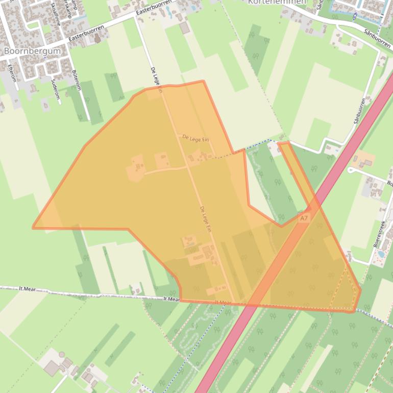 Kaart van postcodegebied 9212PV.