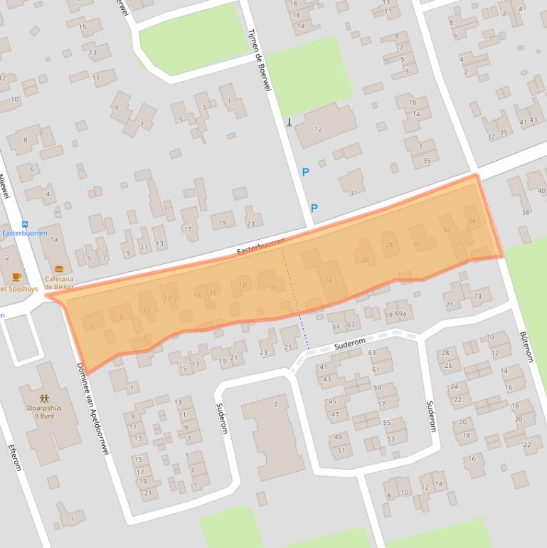 Kaart van postcodegebied 9212PZ.