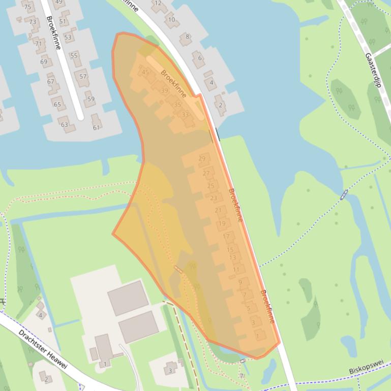 Kaart van postcodegebied 9213RL.