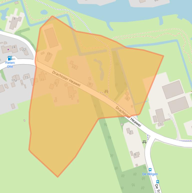 Kaart van postcodegebied 9213VD.