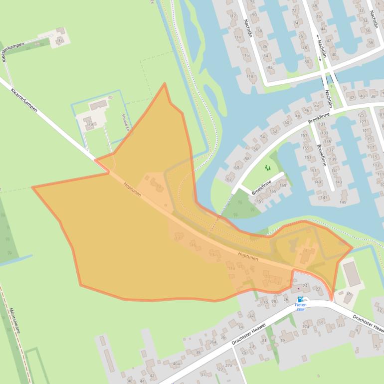 Kaart van postcodegebied 9213VK.