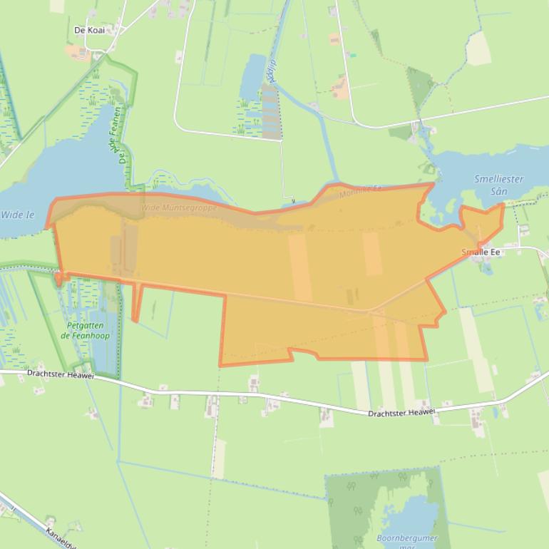 Kaart van postcodegebied 9214VR.