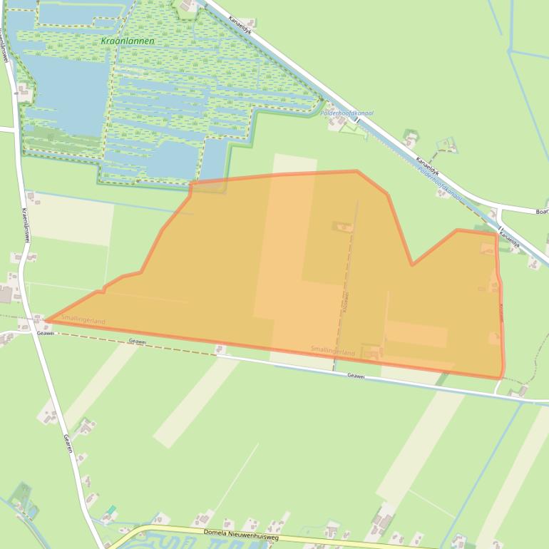 Kaart van postcodegebied 9215MA.