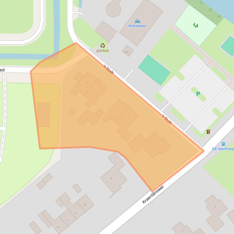 Kaart van postcodegebied 9215VN.