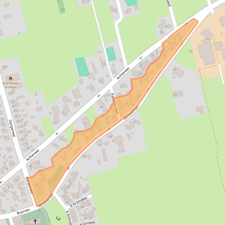 Kaart van postcodegebied 9216VB.