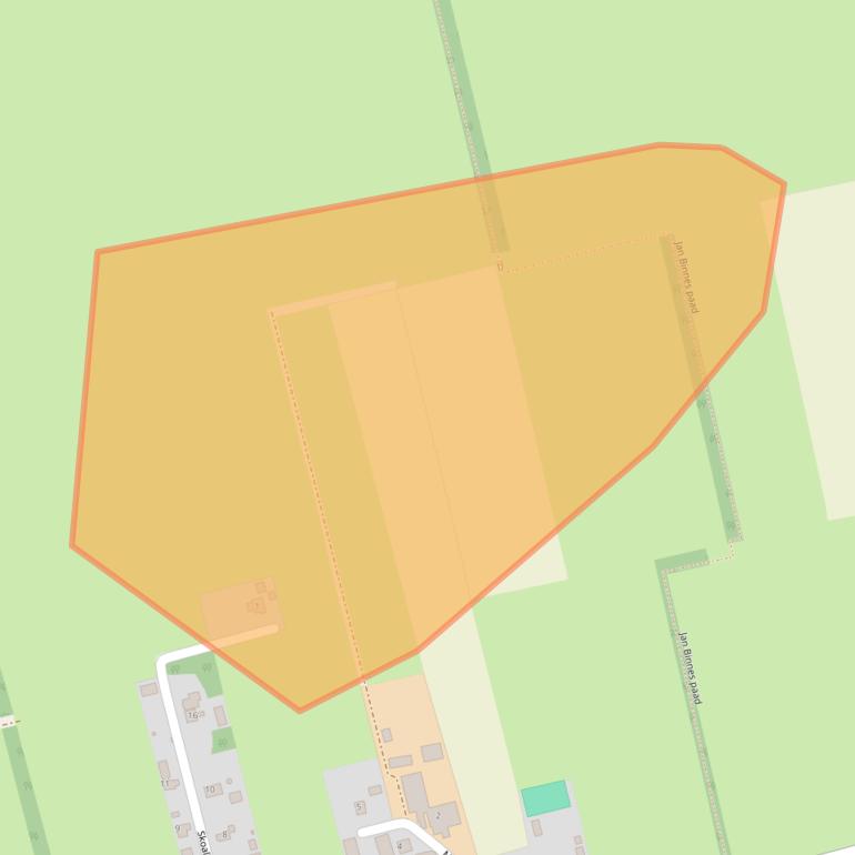 Kaart van postcodegebied 9216VG.