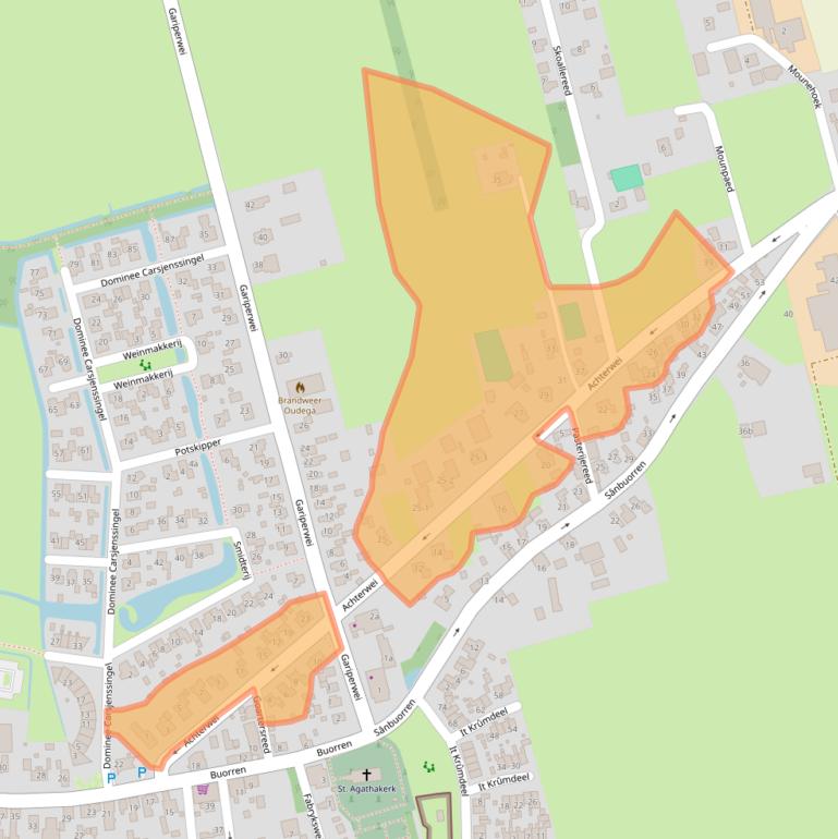 Kaart van postcodegebied 9216VH.