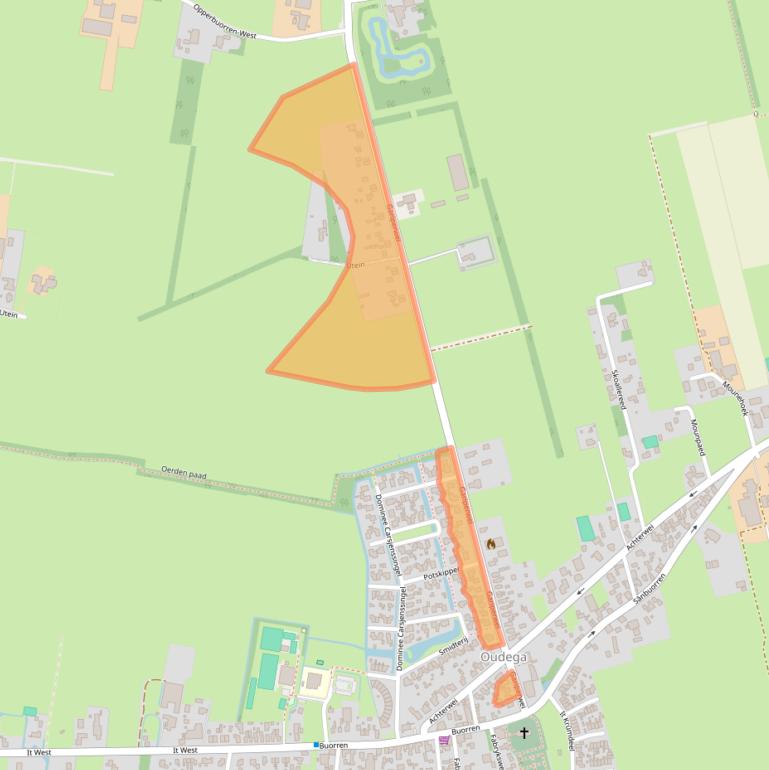 Kaart van postcodegebied 9216VJ.