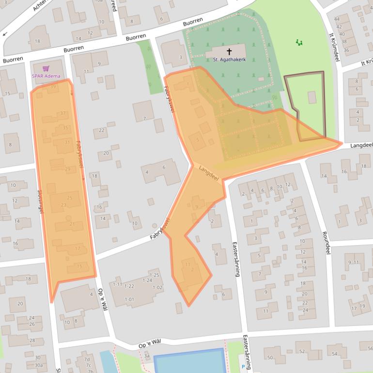Kaart van postcodegebied 9216WR.