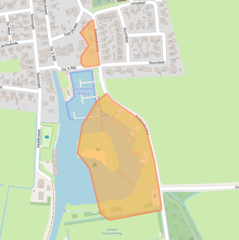Kaart van postcodegebied 9216WT.