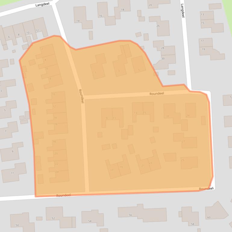 Kaart van postcodegebied 9216WZ.