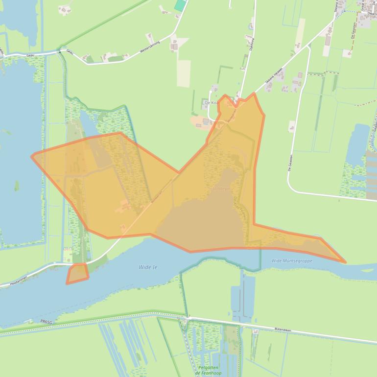 Kaart van postcodegebied 9216XM.