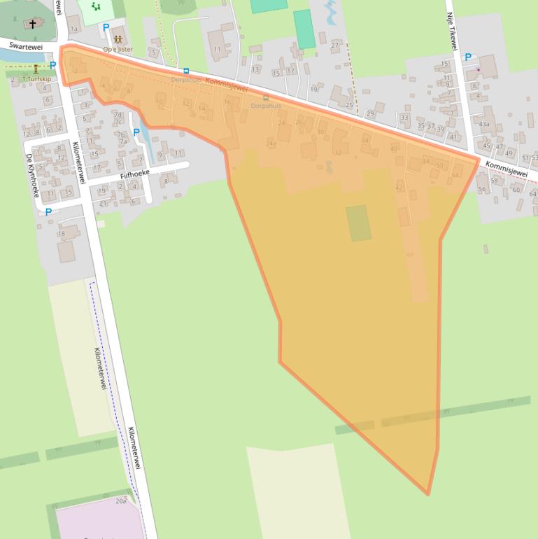 Kaart van postcodegebied 9217RN.