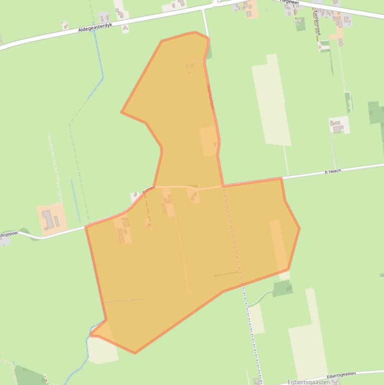 Kaart van postcodegebied 9217VV.