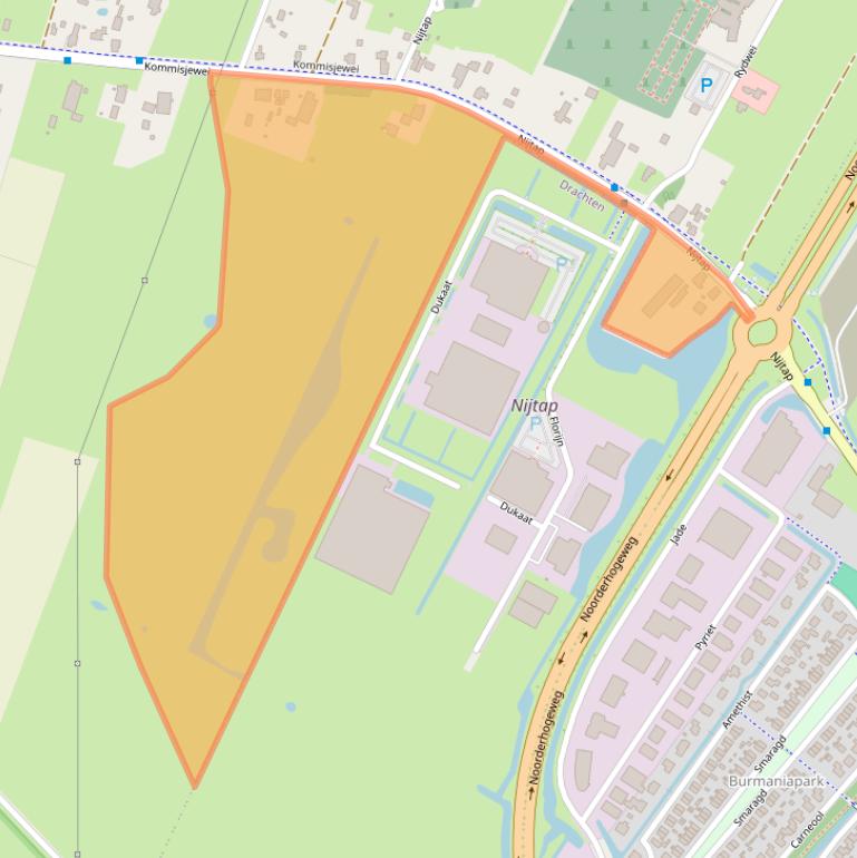 Kaart van postcodegebied 9218PB.