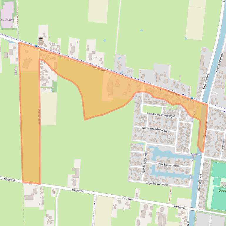 Kaart van postcodegebied 9218PE.