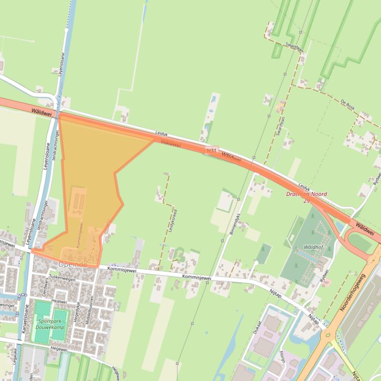 Kaart van postcodegebied 9218PH.