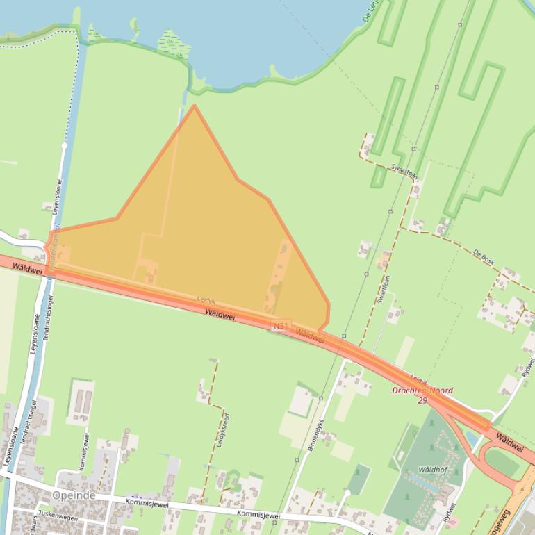 Kaart van postcodegebied 9218PK.