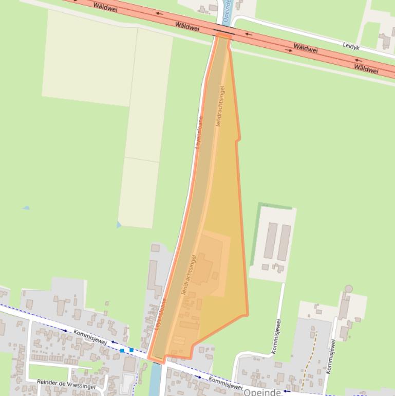 Kaart van postcodegebied 9218PM.