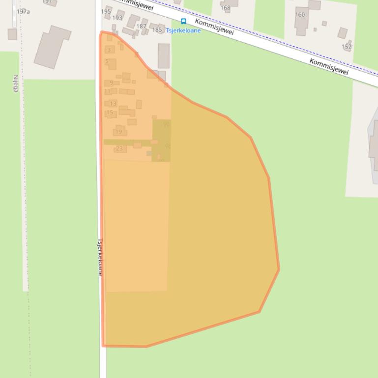 Kaart van postcodegebied 9218PN.