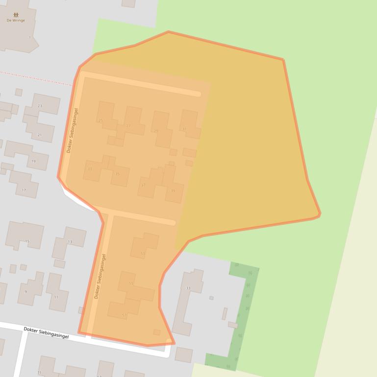 Kaart van postcodegebied 9218PV.