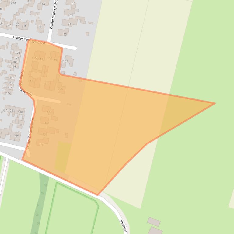 Kaart van postcodegebied 9218PX.