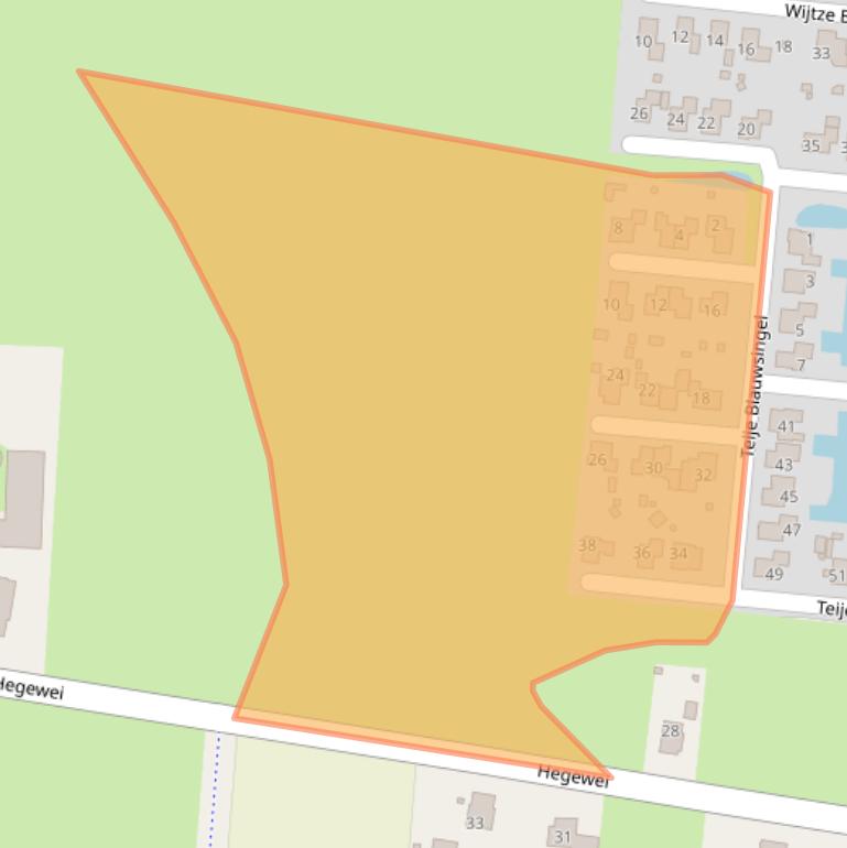 Kaart van postcodegebied 9218RR.