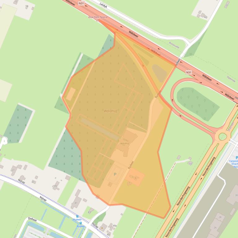 Kaart van postcodegebied 9218SB.