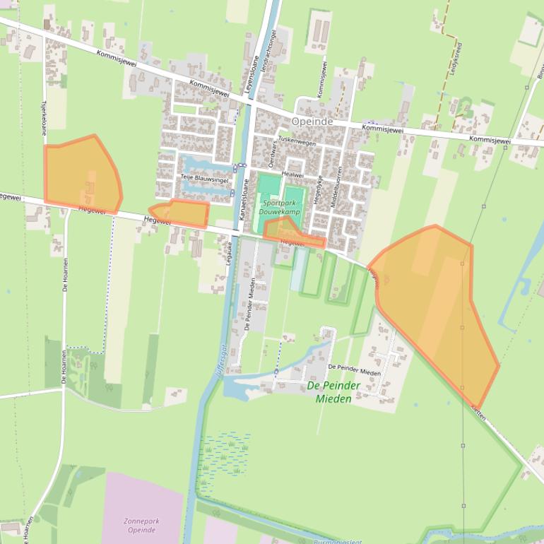 Kaart van postcodegebied 9218VB.