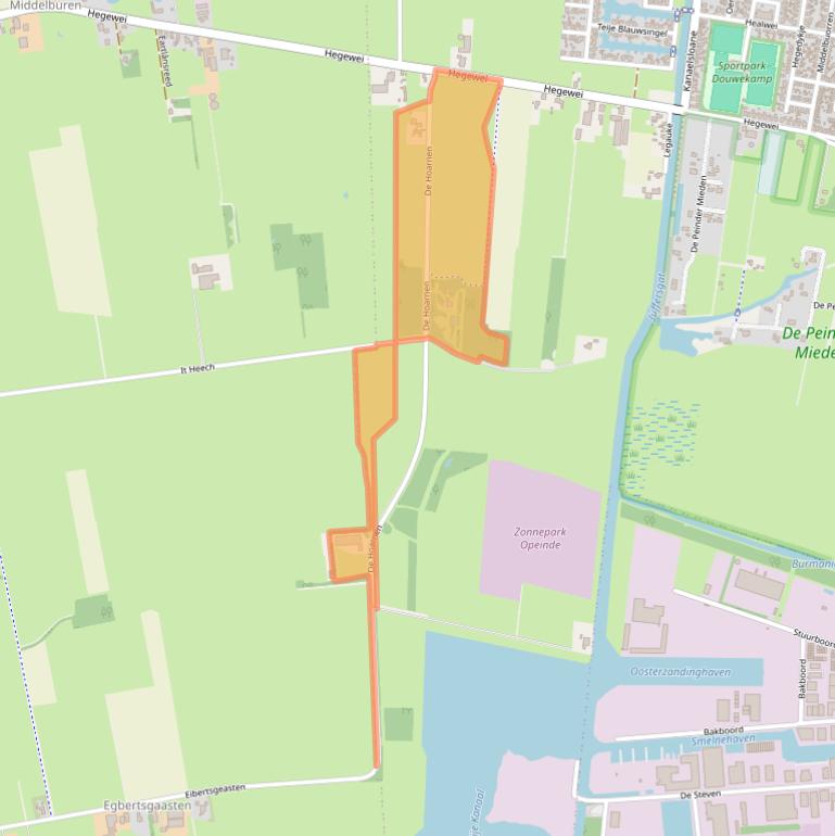 Kaart van postcodegebied 9218XC.