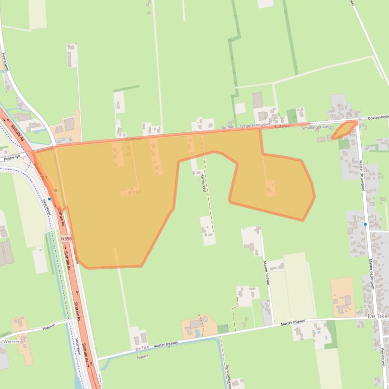 Kaart van postcodegebied 9219VJ.