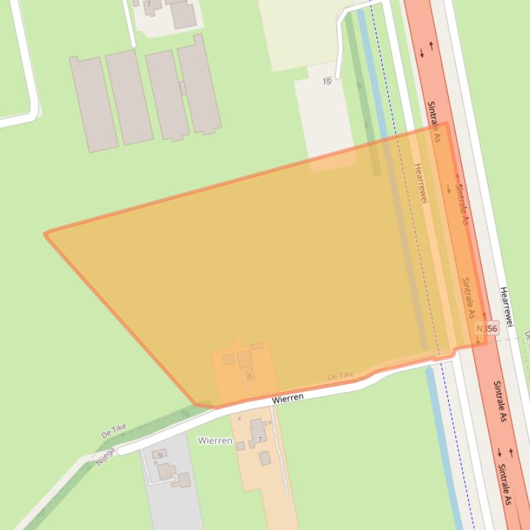 Kaart van postcodegebied 9219VS.