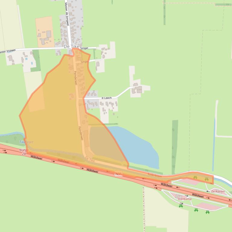 Kaart van postcodegebied 9219VX.